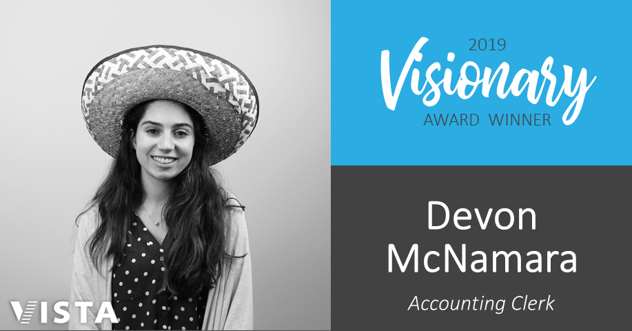 Devon McNamara Wins Vista Visionary Award