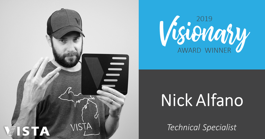 Nick Alfano Wins Vista Vision Award
