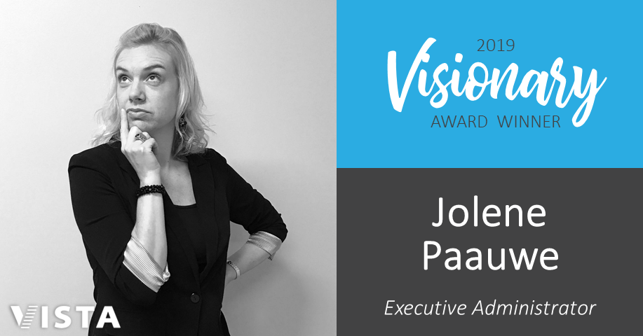 Jolene Paauwe Wins Vista Vision Award